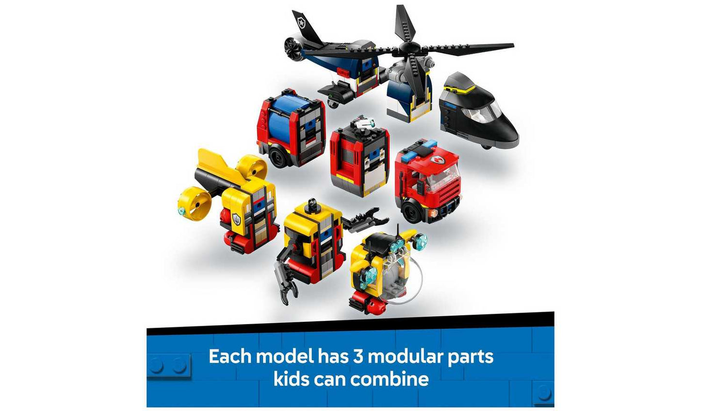 LEGO City Helicopter, Fire Engine & Submarine Remix 60462