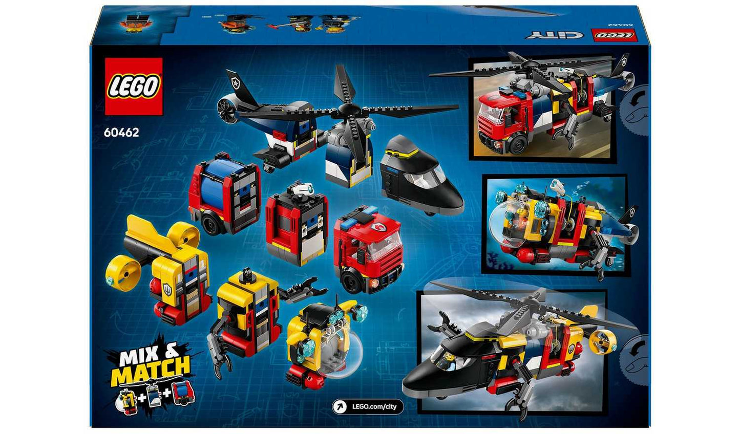 LEGO City Helicopter, Fire Engine & Submarine Remix 60462
