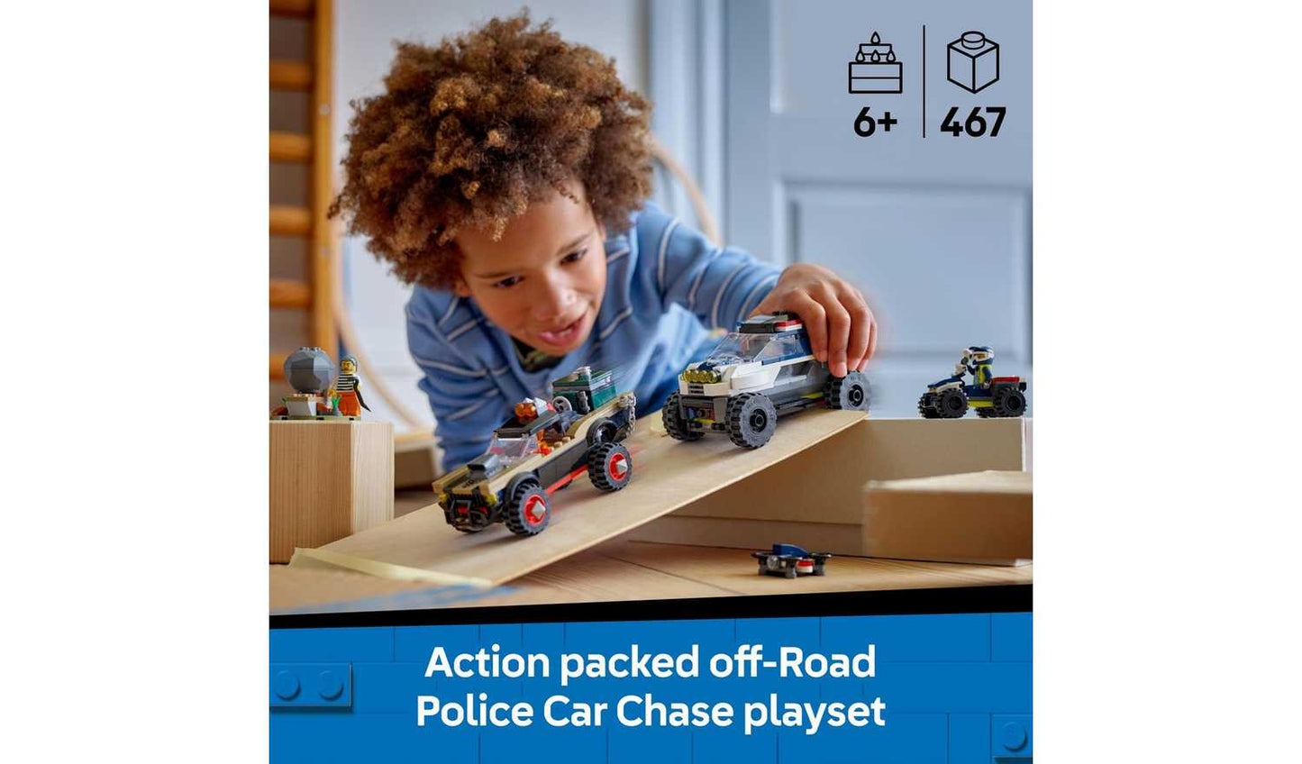 LEGO City Off-Road Police Car Chase, Building Toy Set 60449