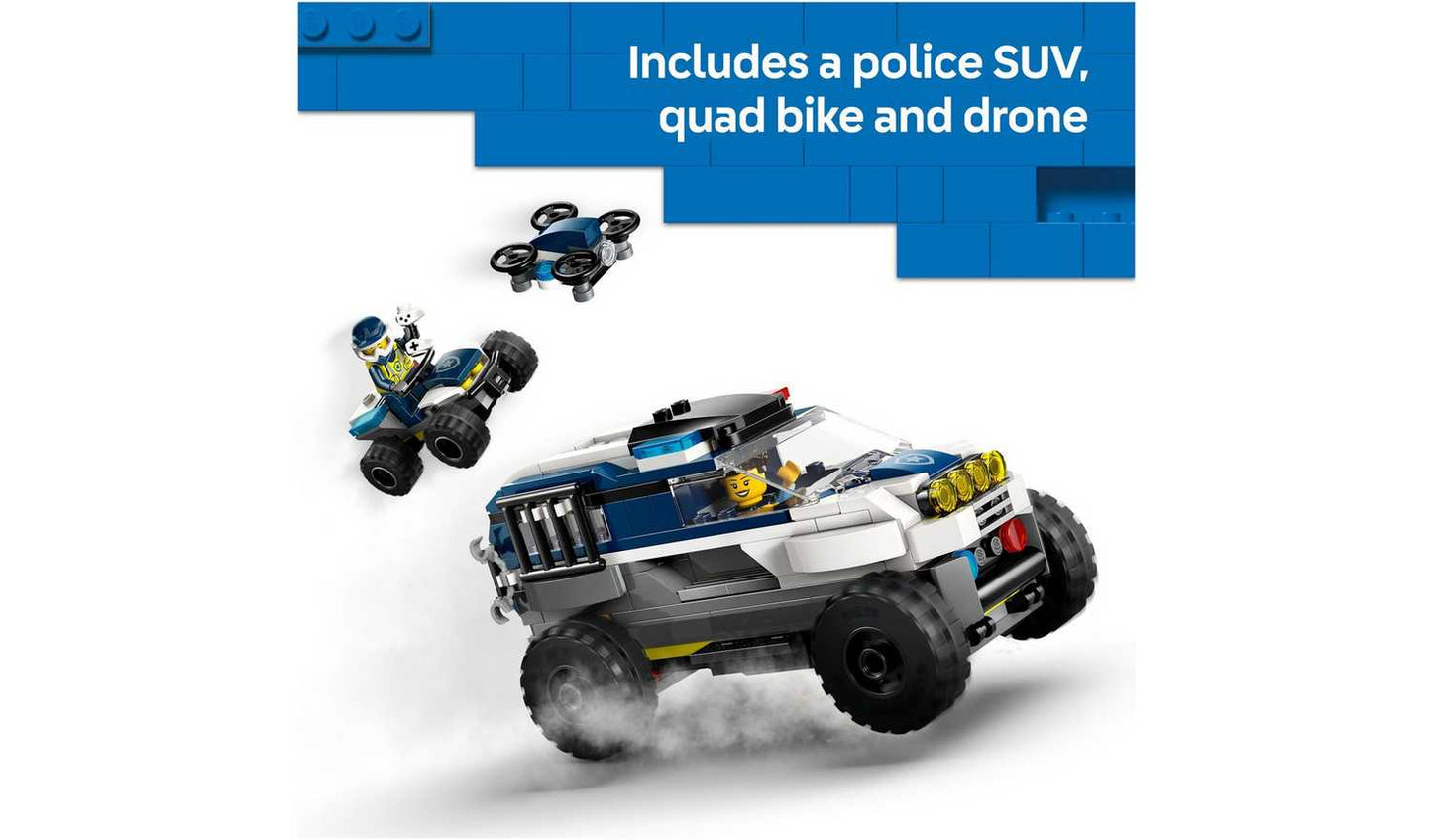 LEGO City Off-Road Police Car Chase, Building Toy Set 60449