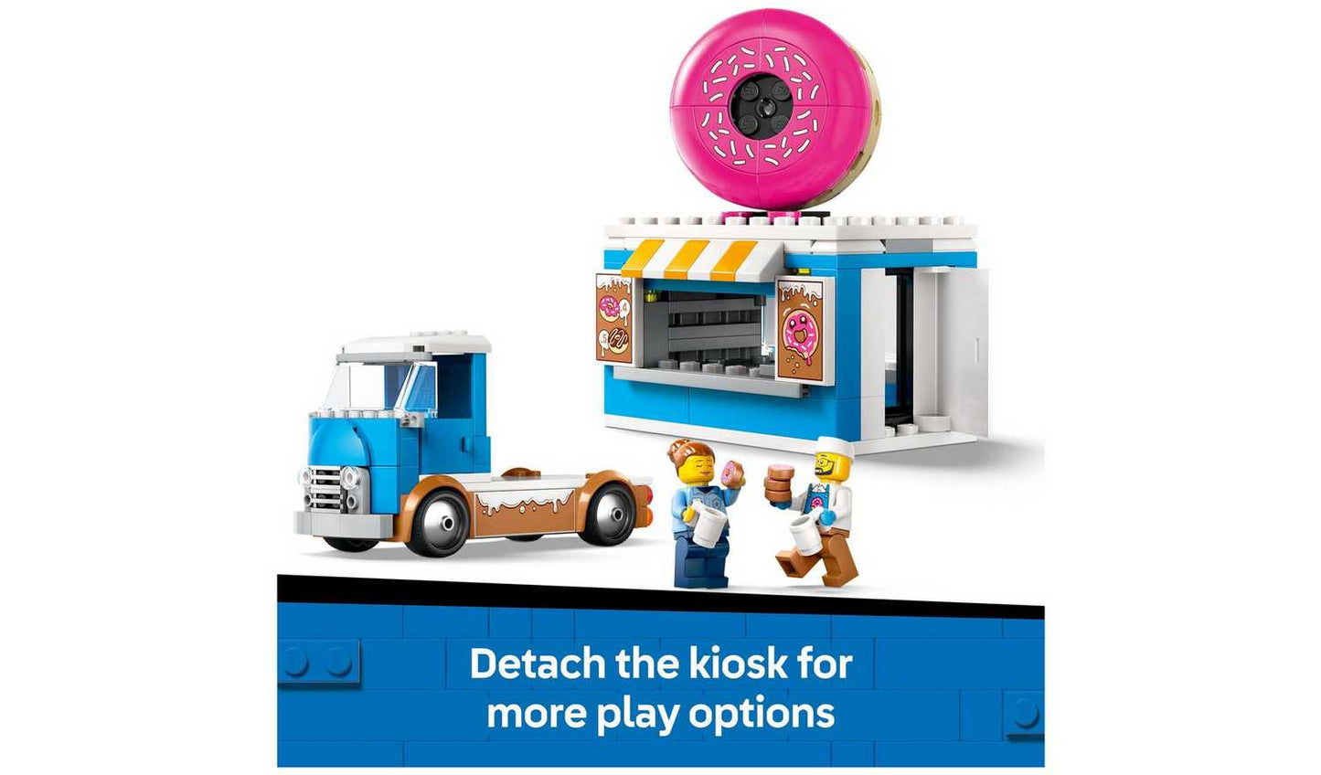 LEGO City Doughnut Truck Toy, Set with 2 Minifigures 60452