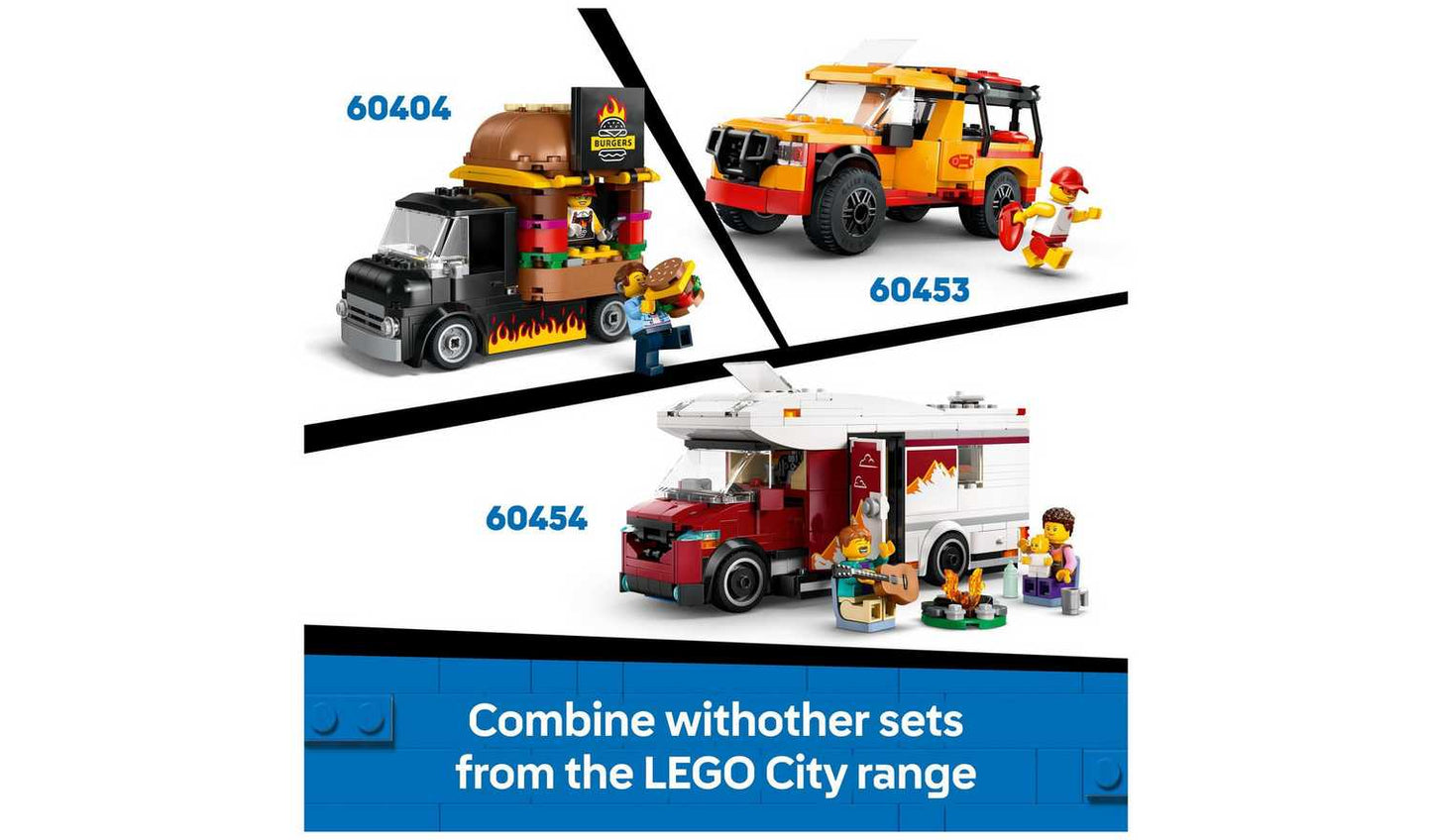 LEGO City Doughnut Truck Toy, Set with 2 Minifigures 60452