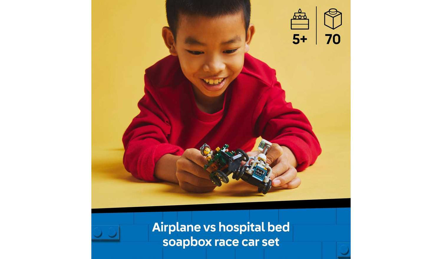 LEGO City Aeroplane vs. Hospital Bed Race Car Pack 60459