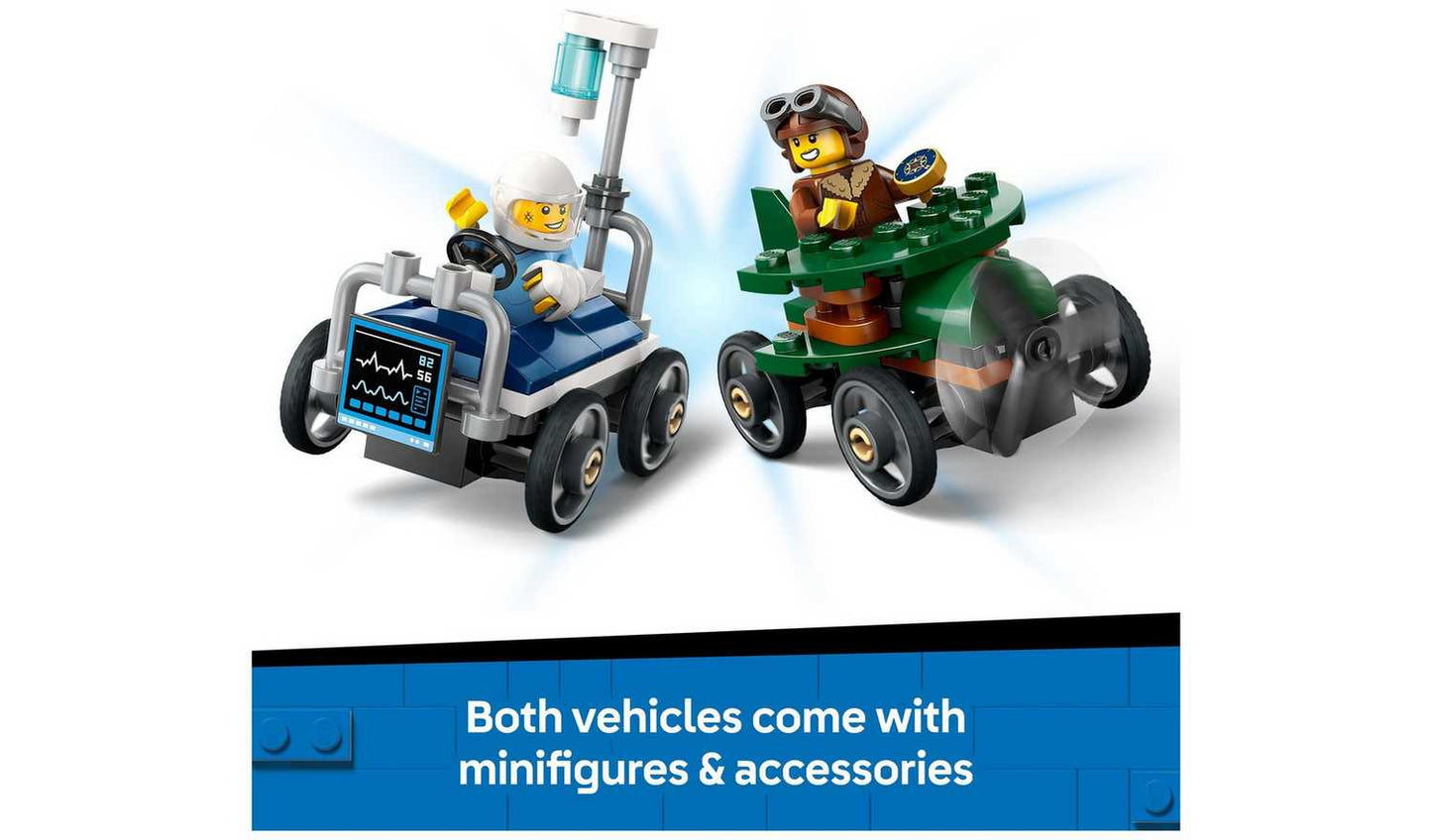 LEGO City Aeroplane vs. Hospital Bed Race Car Pack 60459