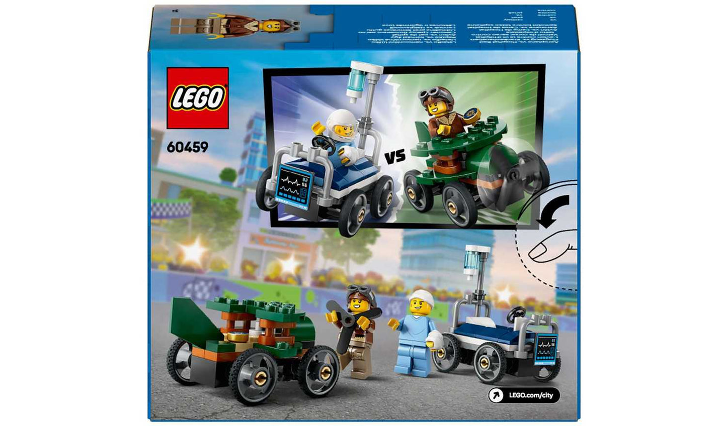 LEGO City Aeroplane vs. Hospital Bed Race Car Pack 60459
