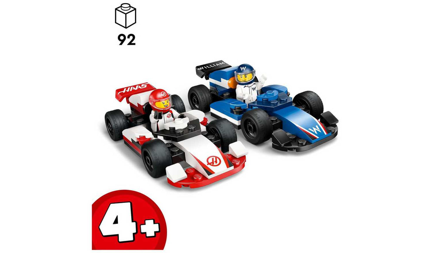 LEGO City F1 Williams Racing & Haas F1 Race Cars Set 60464