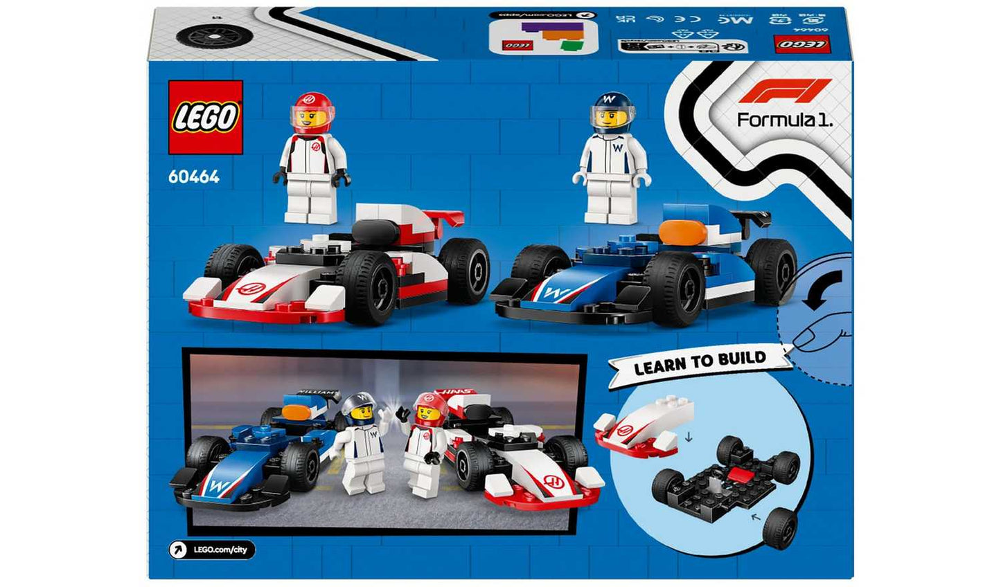 LEGO City F1 Williams Racing & Haas F1 Race Cars Set 60464