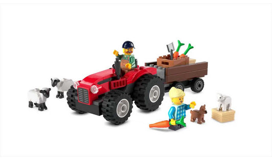 LEGO City Red Farm Tractor with Trailer & Sheep Toys 60461