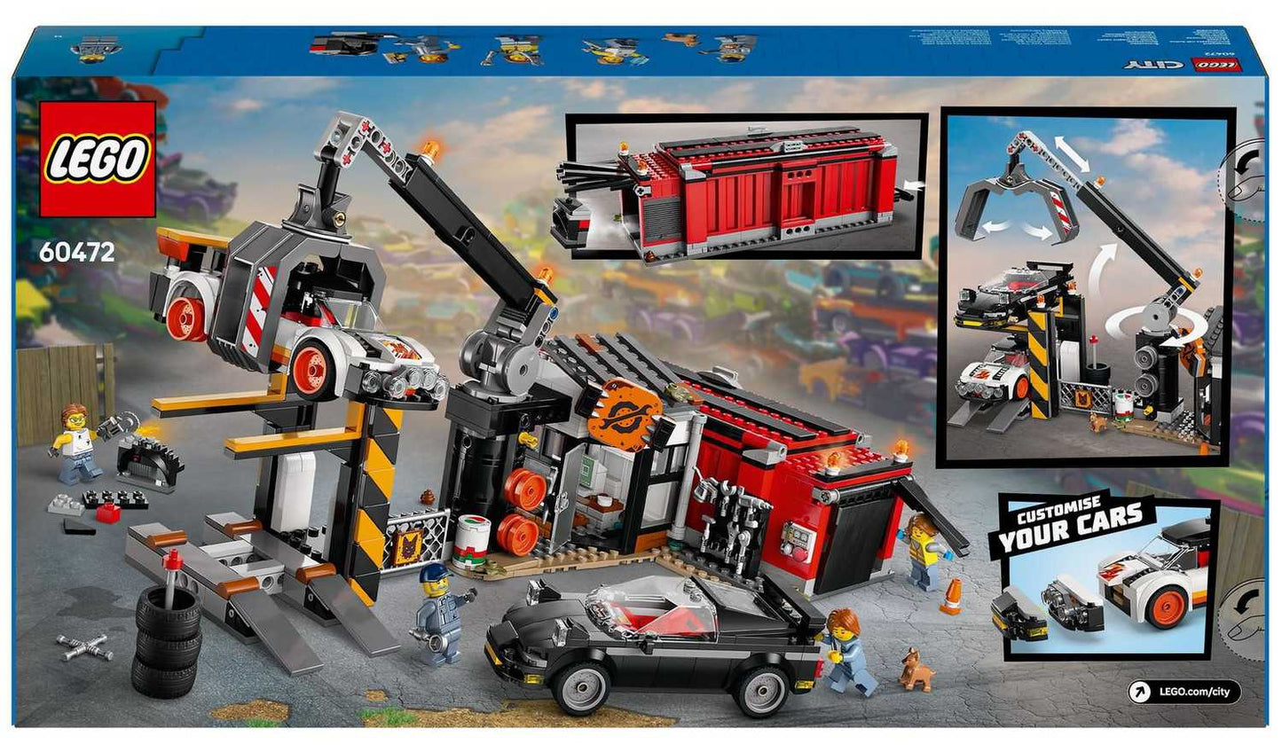 LEGO City Scrapyard with Cars, Building Toy Set 60472