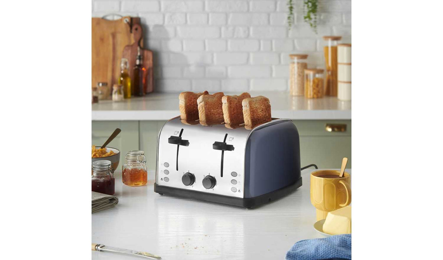Russell Hobbs Worcester 4 Slice Grey Toaster 28366