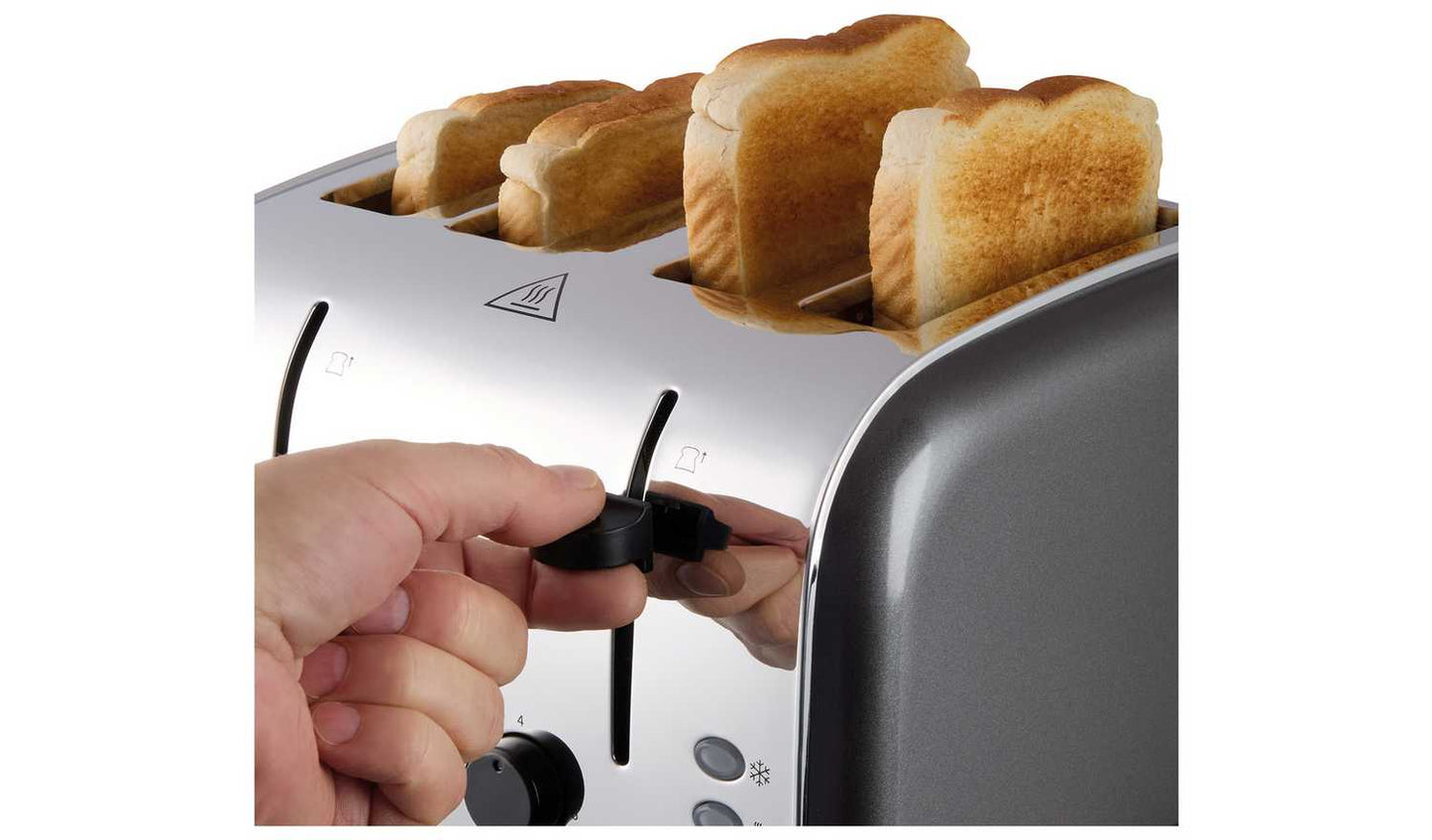 Russell Hobbs Worcester 4 Slice Grey Toaster 28366