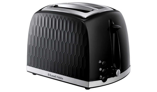 Russell Hobbs Honeycomb 2 Slice Black Plastic Toaster 26061