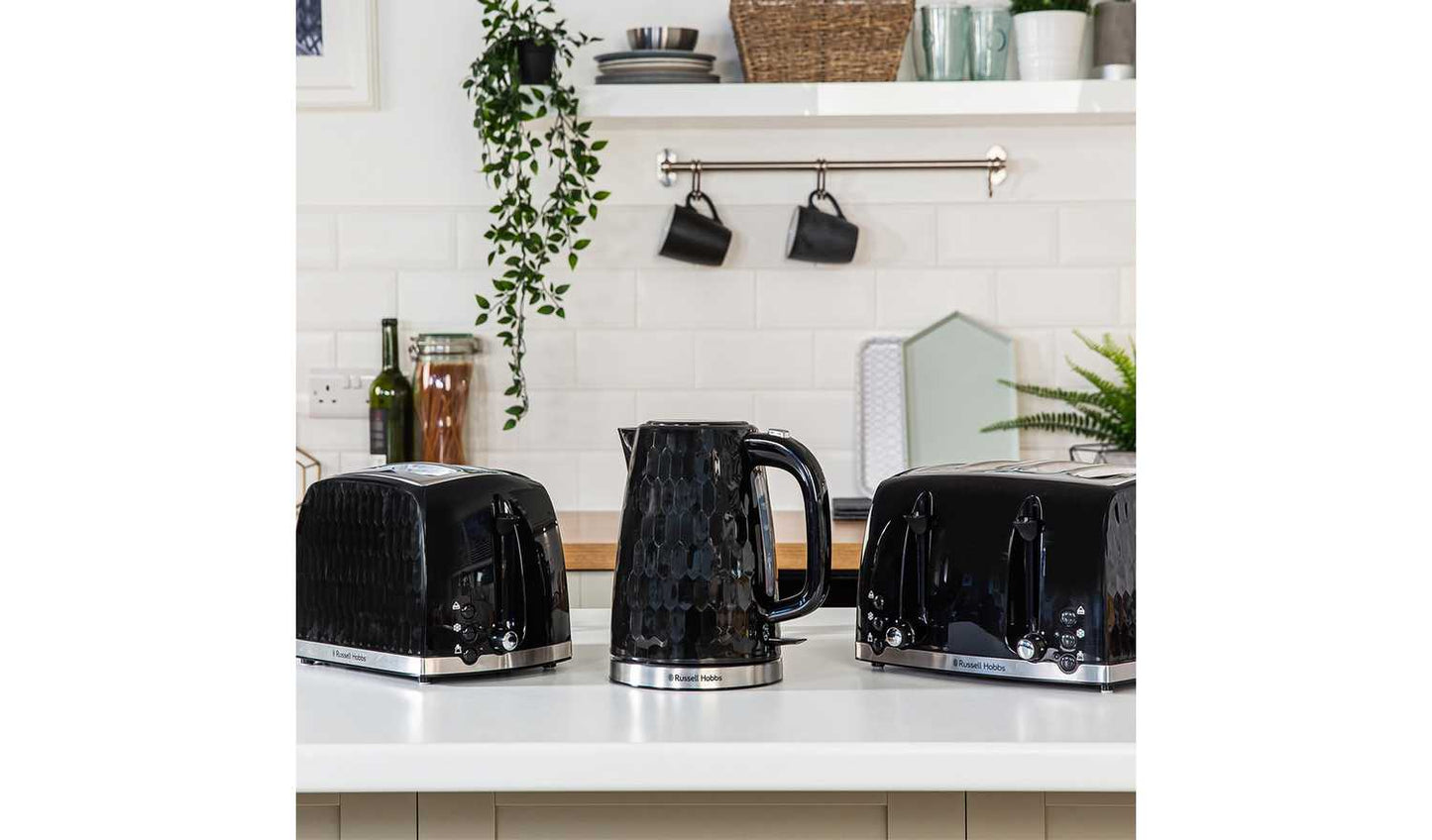 Russell Hobbs Honeycomb 2 Slice Black Plastic Toaster 26061