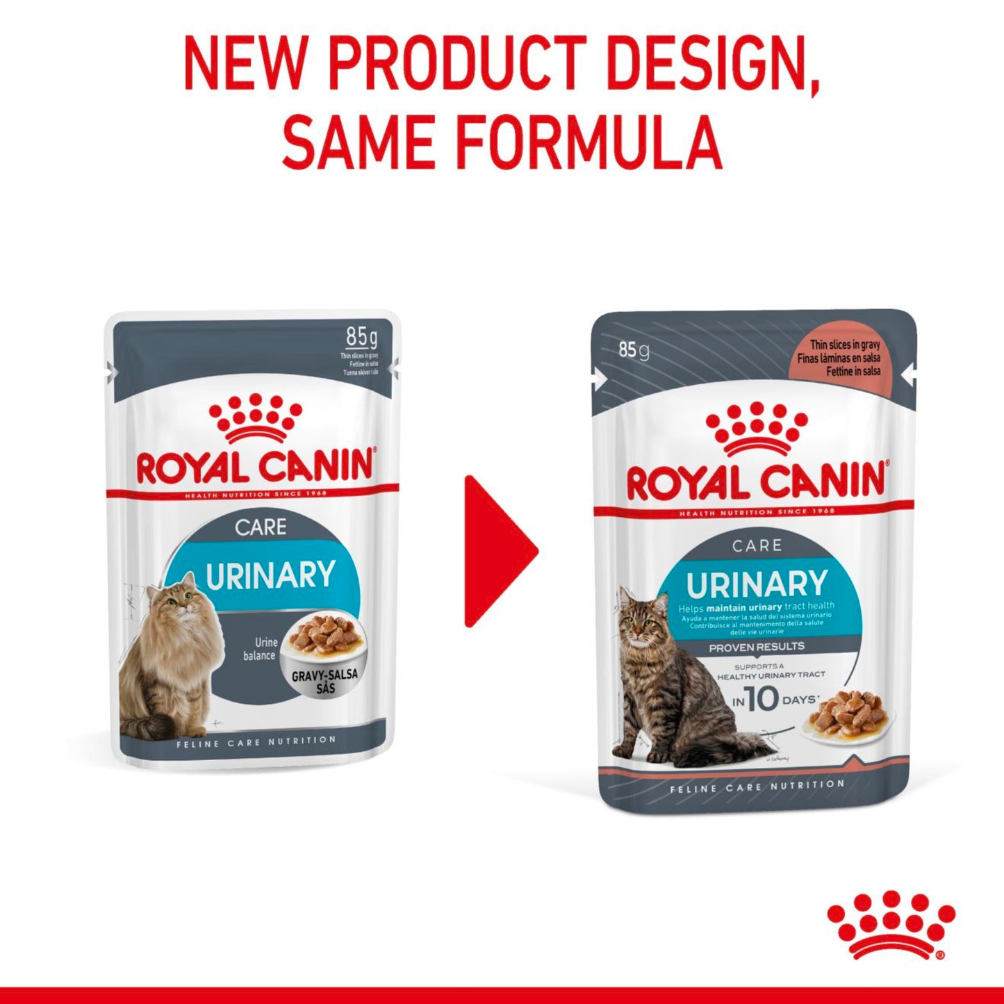 Royal Canin Urinary Care Wet Adult Cat Food In Gravy 48x85g