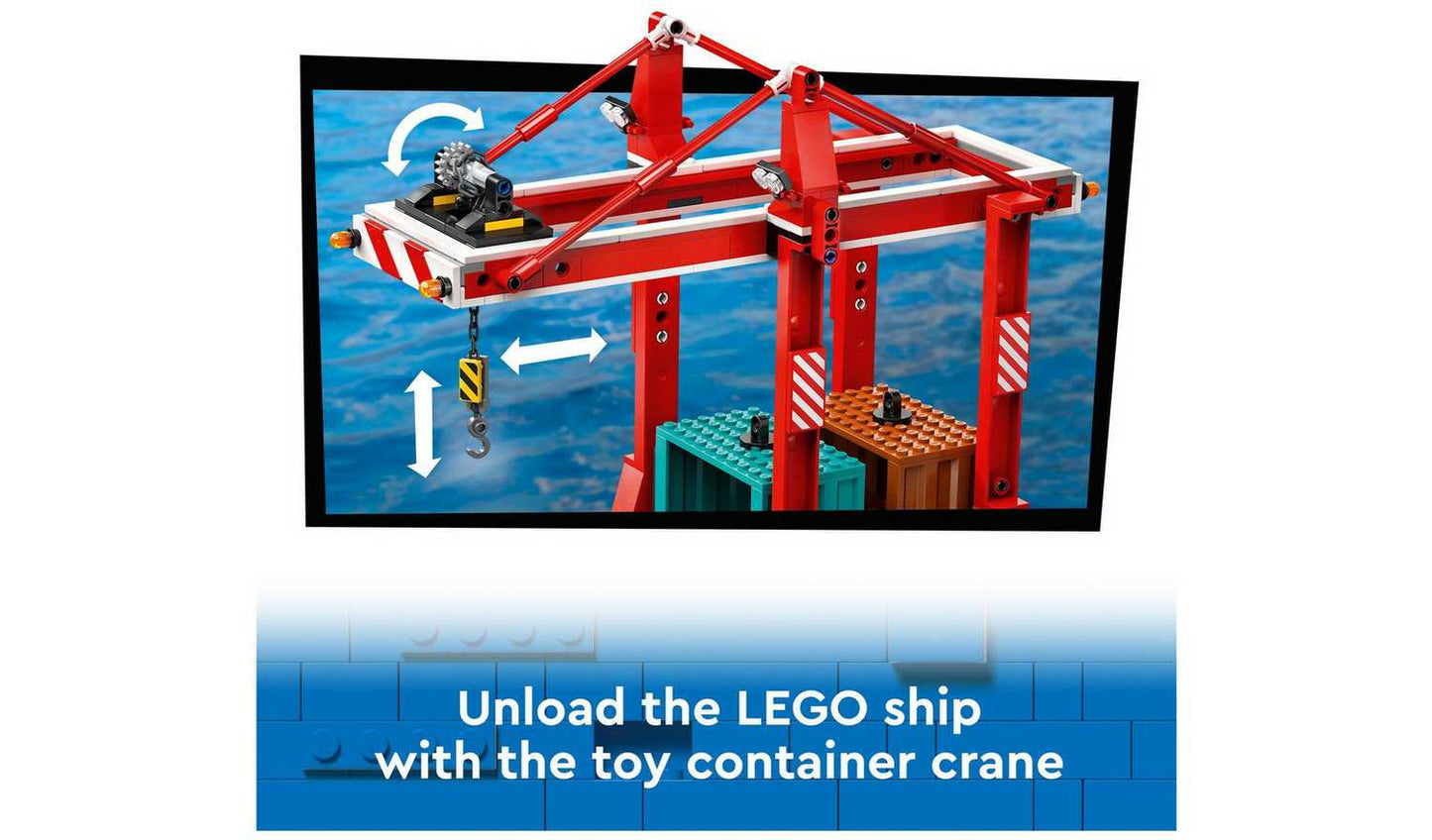 LEGO City Seaside Harbour with Cargo Ship Building Toy 60422