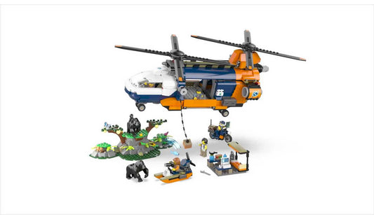 LEGO City Jungle Explorer Helicopter at Base Camp Set 60437