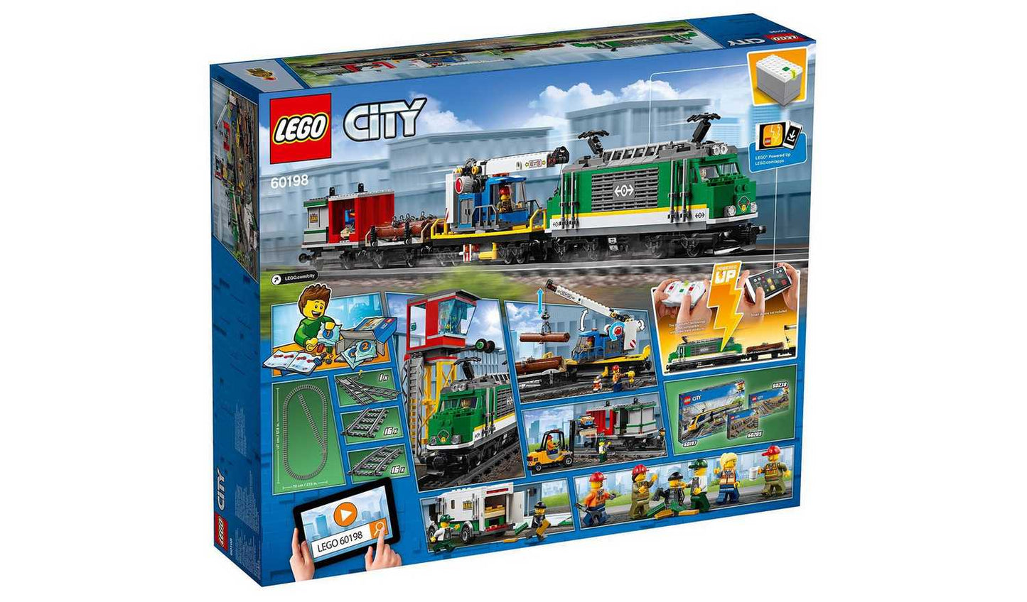 LEGO City Cargo Train RC Battery Powered Toy Track Set 60198