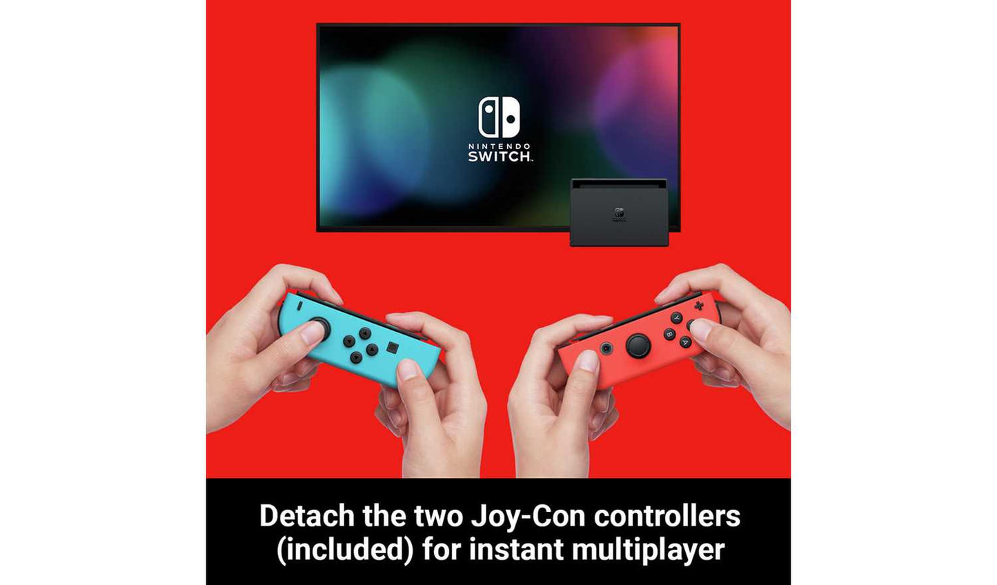 Nintendo Switch Console - Neon with improved battery
