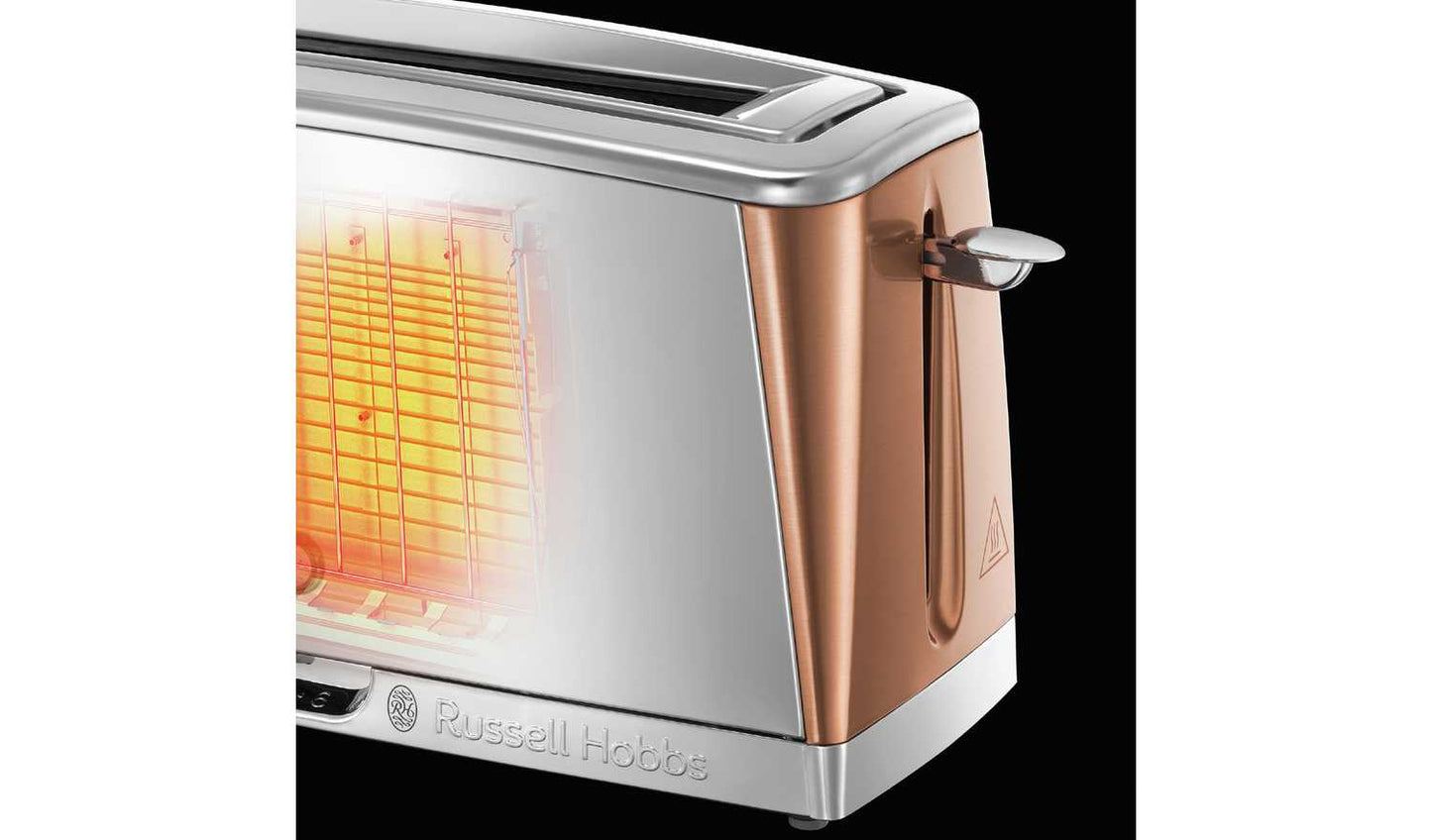 Russell Hobbs 24310 Luna Long Slot 2 Slice Toaster - Copper