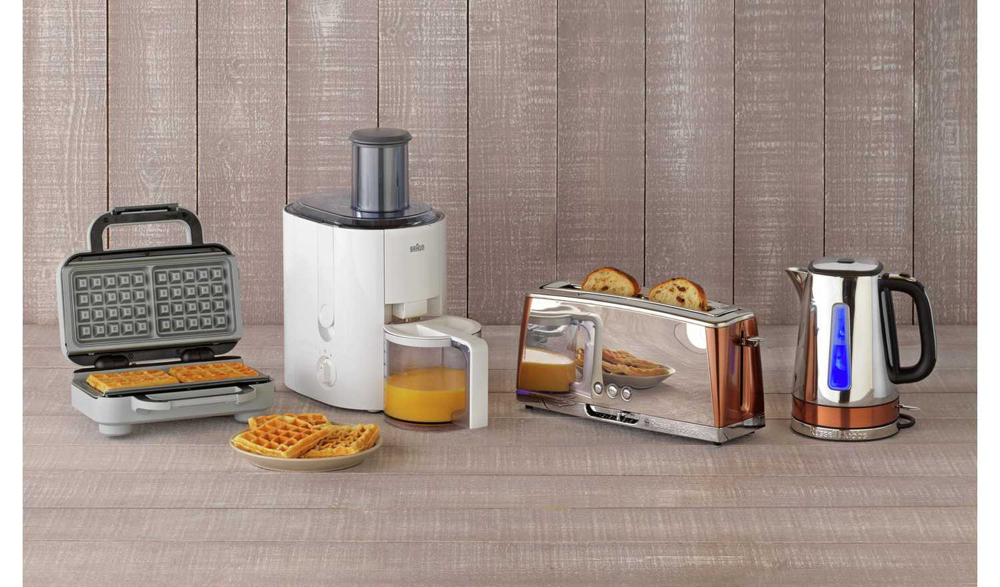 Russell Hobbs 24310 Luna Long Slot 2 Slice Toaster - Copper