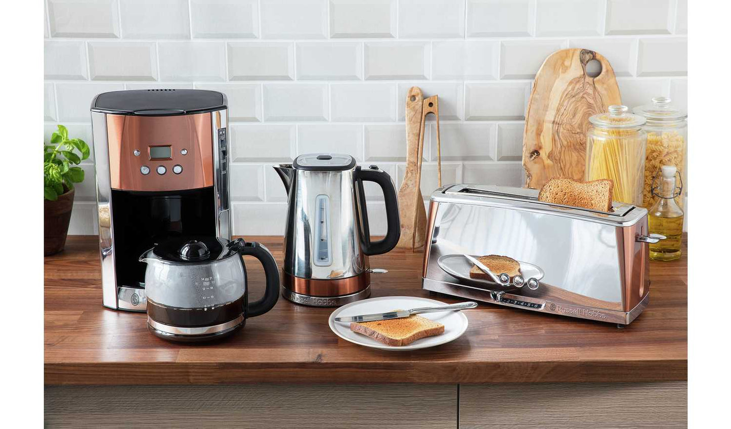 Russell Hobbs 24310 Luna Long Slot 2 Slice Toaster - Copper