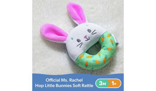 Ms. Rachel Hop Little Bunnies Soft Rattle