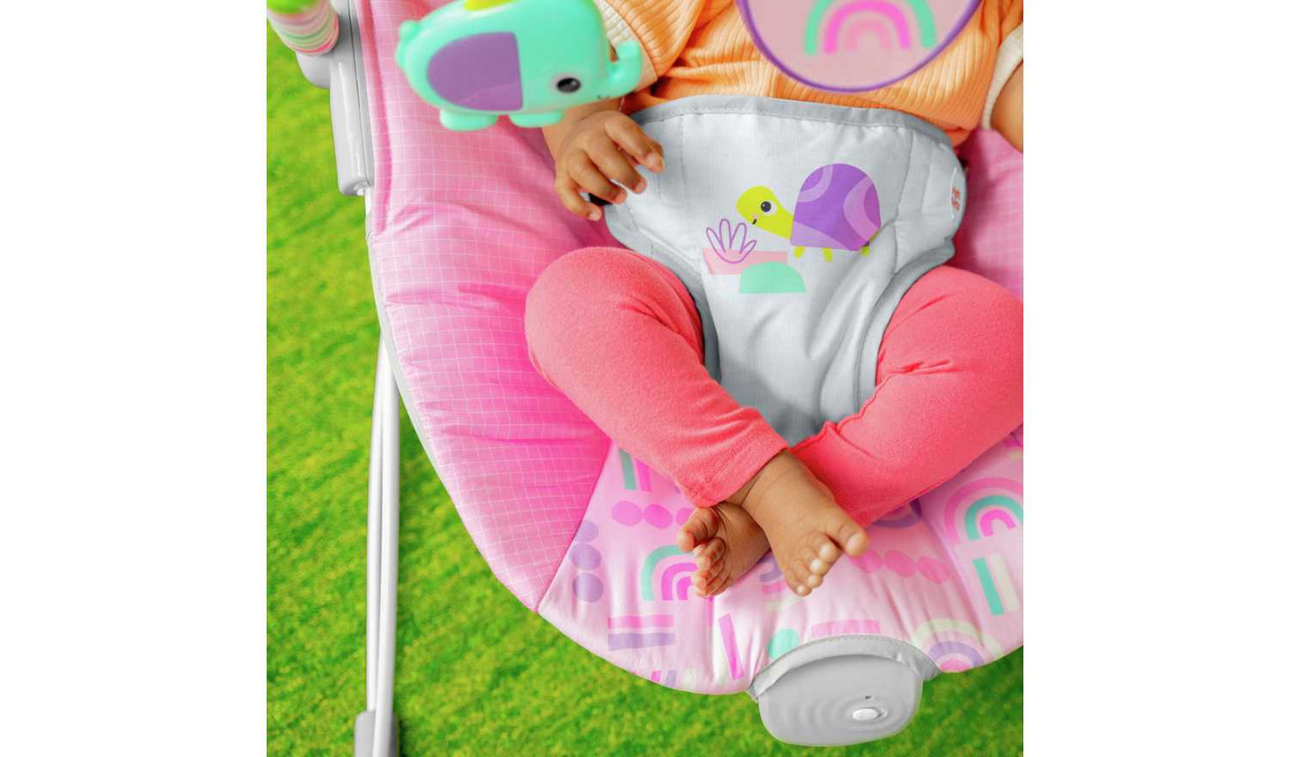 Bright Starts Pink Paradise Vibrating Bouncer