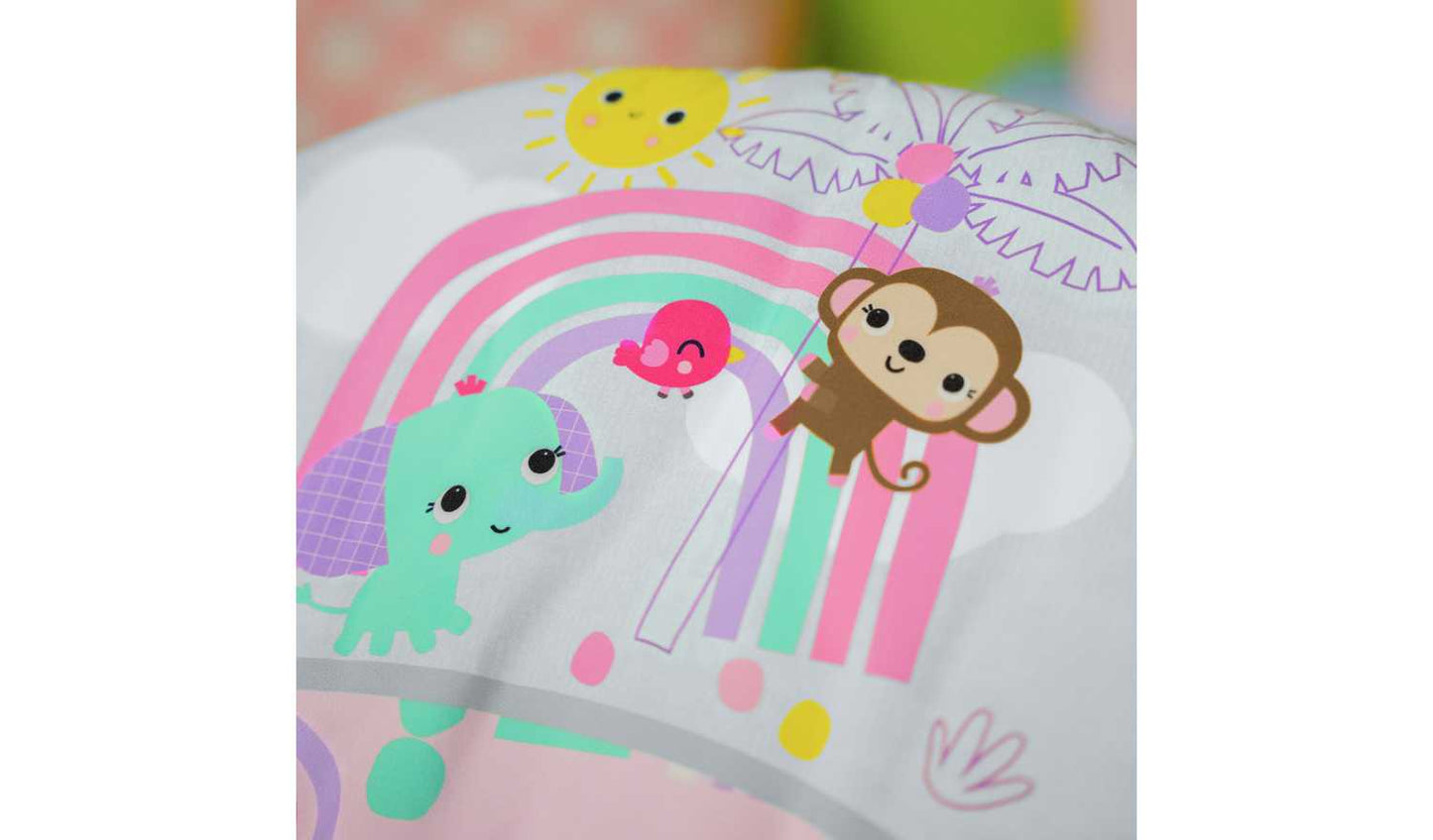 Bright Starts Pink Paradise Vibrating Bouncer