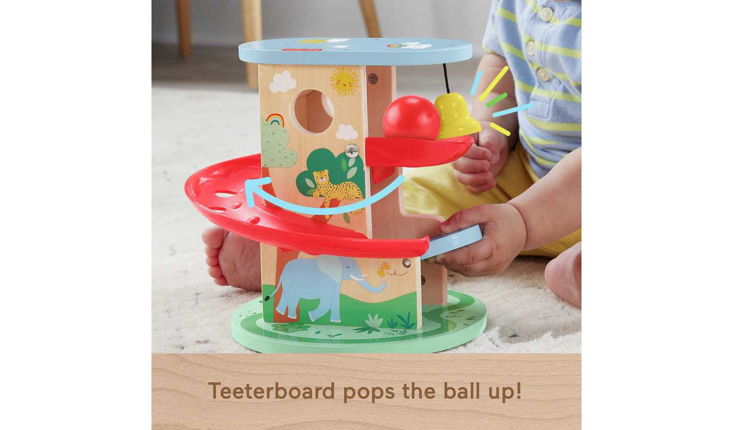 Fisher-Price Baby & Toddler Toy Wooden Treehouse Ball Run