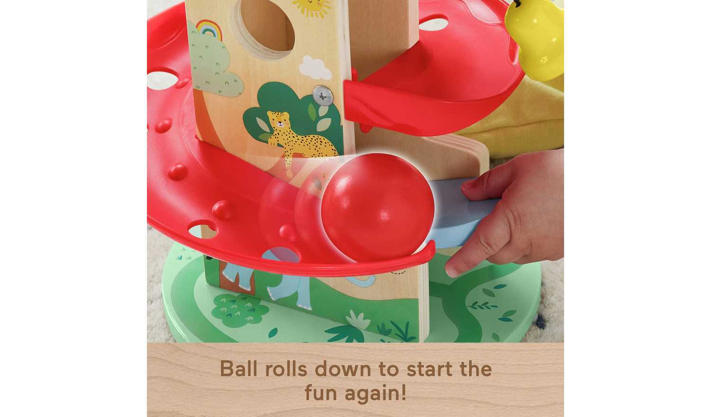Fisher-Price Baby & Toddler Toy Wooden Treehouse Ball Run