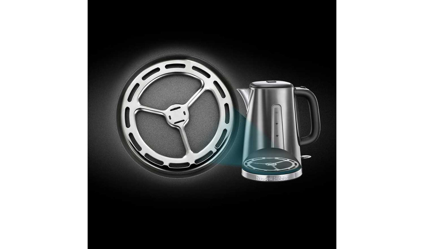 Russell Hobbs Luna Quiet Boil Grey Jug Kettle 23211