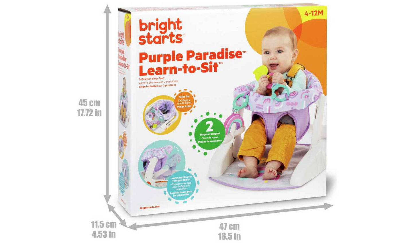 Bright Starts Learn to Sit Feeding Booster Seat – Purple