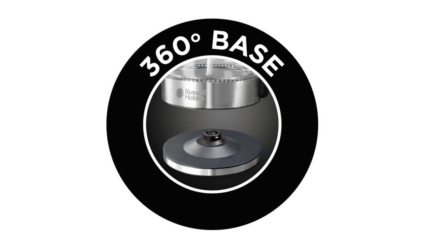 Russell Hobbs Illuminating Black Glass Kettle 21600-10