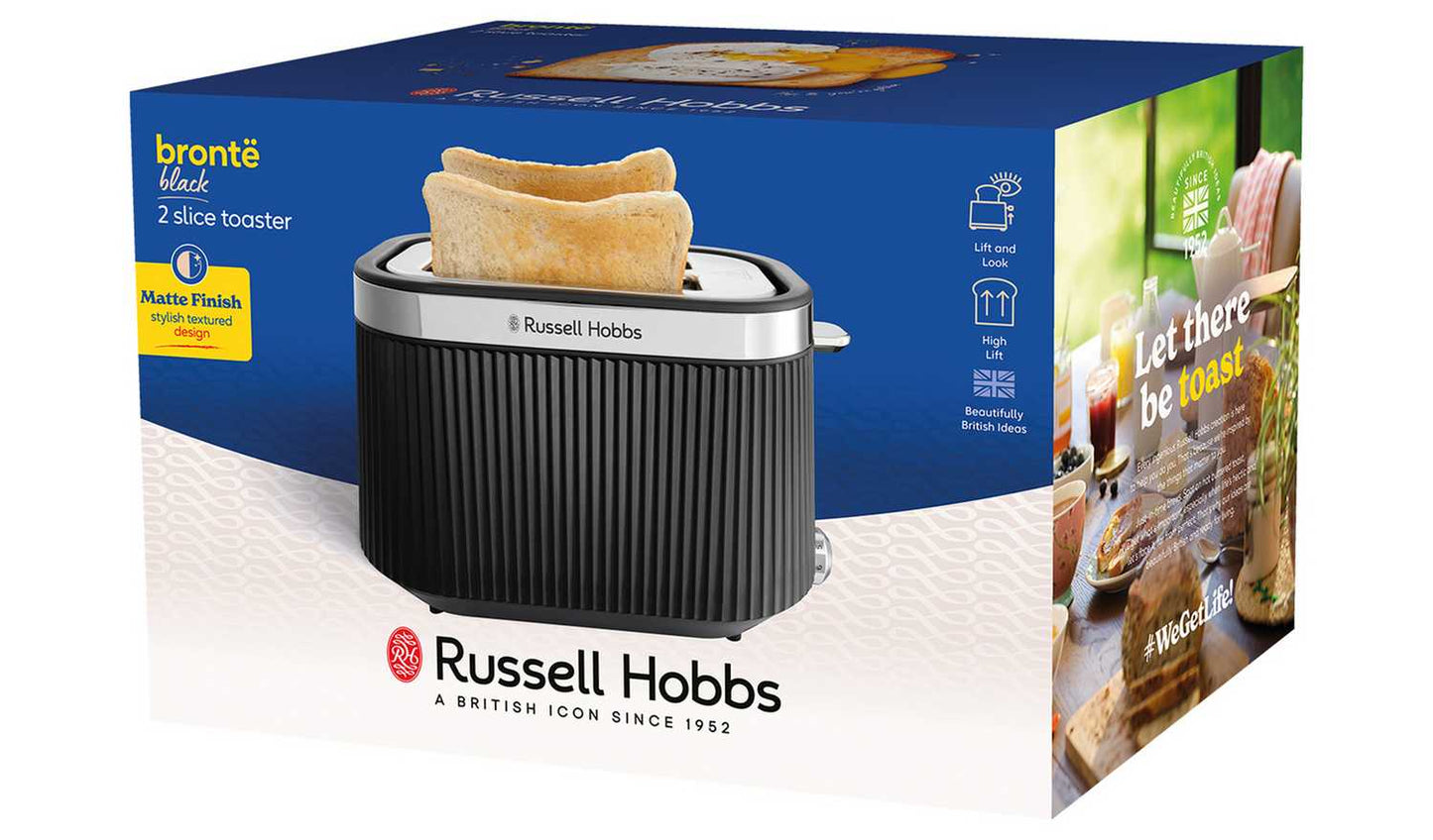 Russell Hobbs Bronte Matte Black 2 Slice Toaster 26760