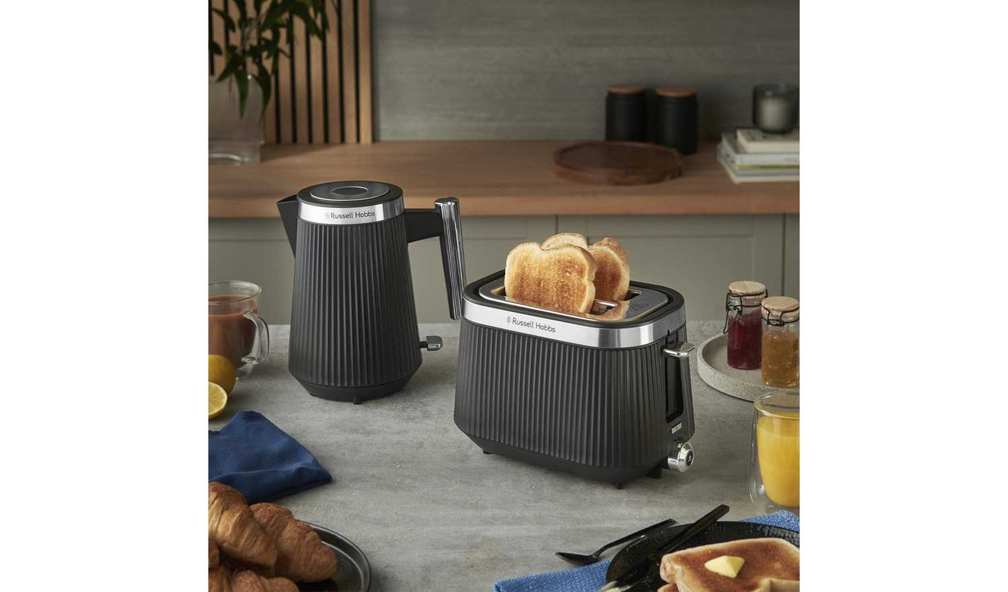 Russell Hobbs Bronte Matte Black 2 Slice Toaster 26760