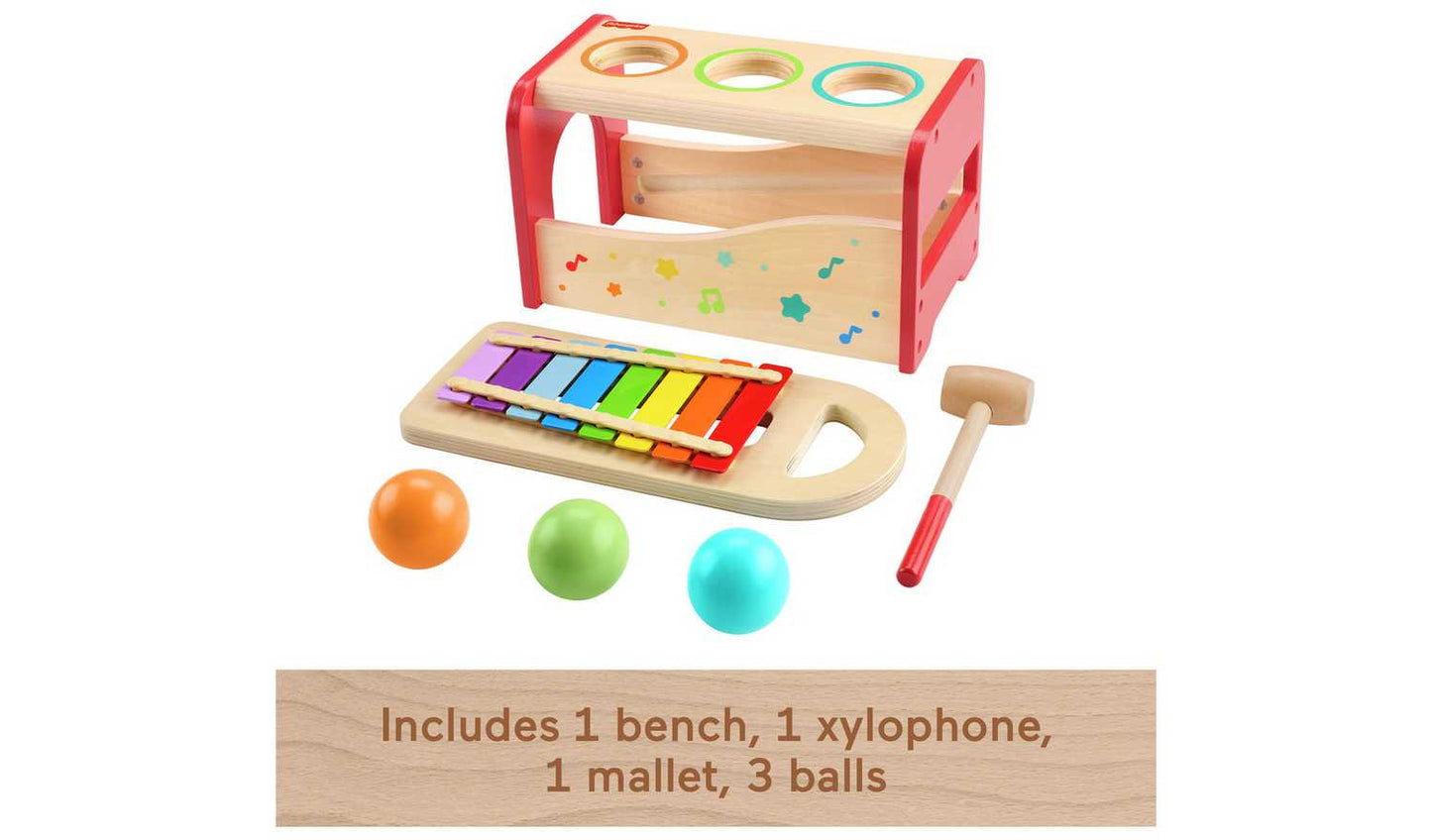 Fisher-Price wooden Pound & Tap Bench & Xylophone music toy