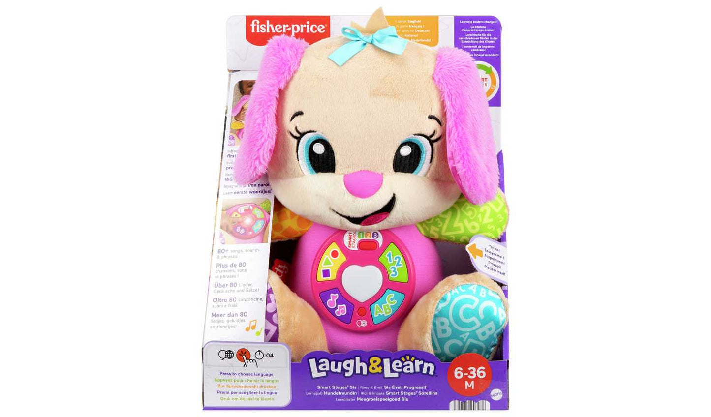 Fisher-Price Laugh & Learn Smart Stages Sis Pink Plush