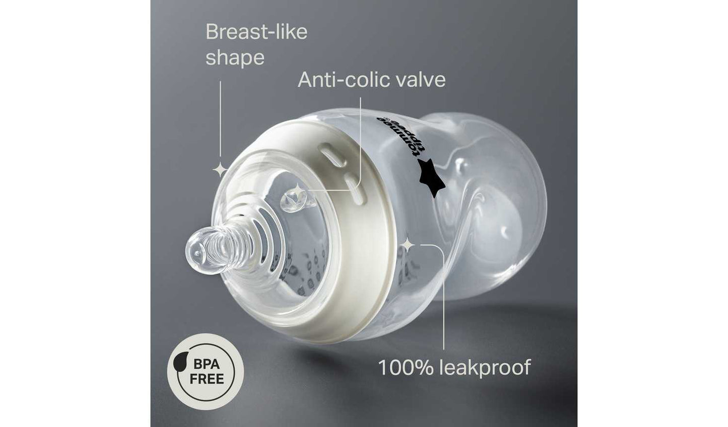 Tommee Tippee Anti-colic Baby bottles 260ml 6 Pack