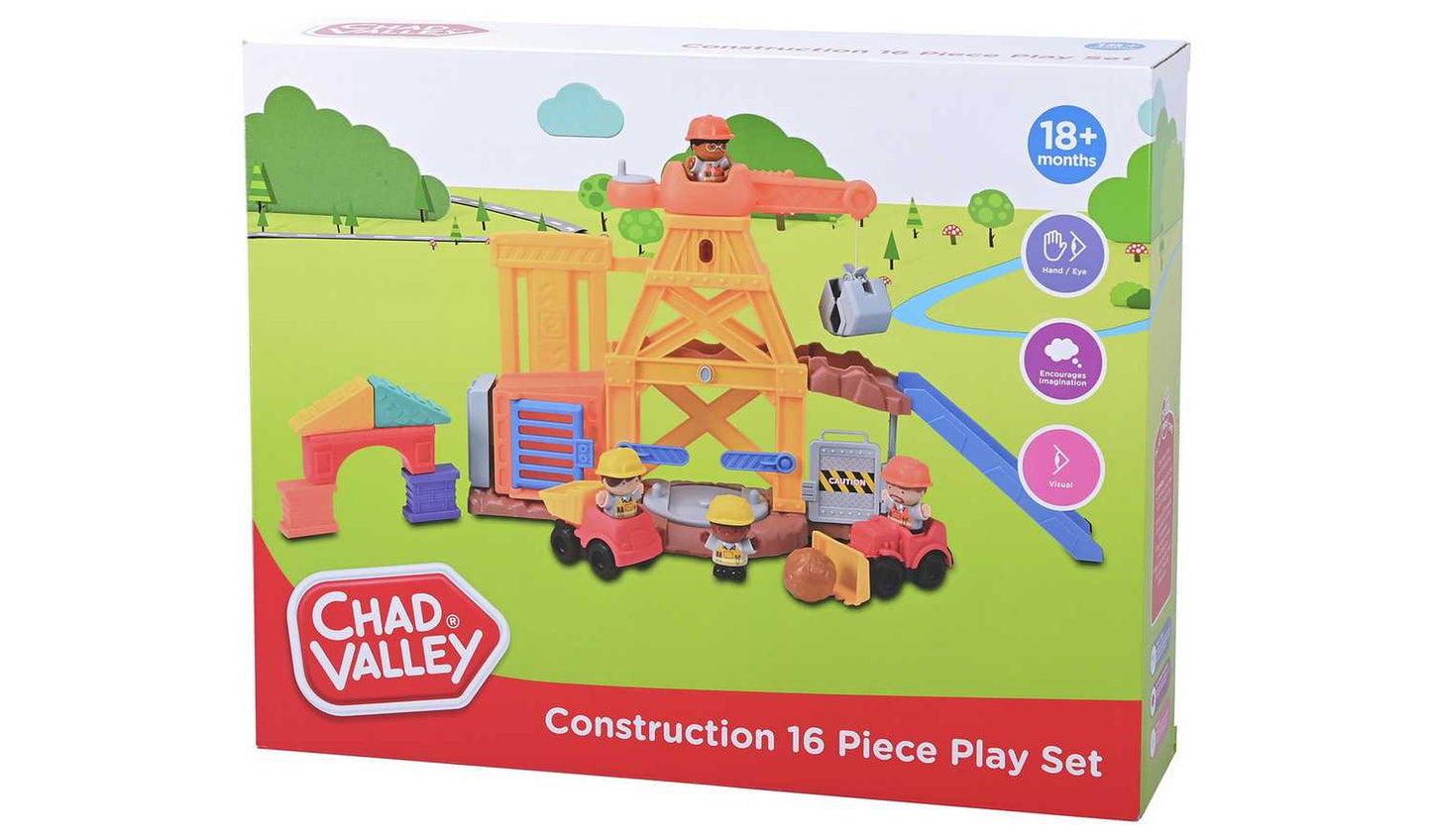 Chad Valley Construction 16 Piece Playset