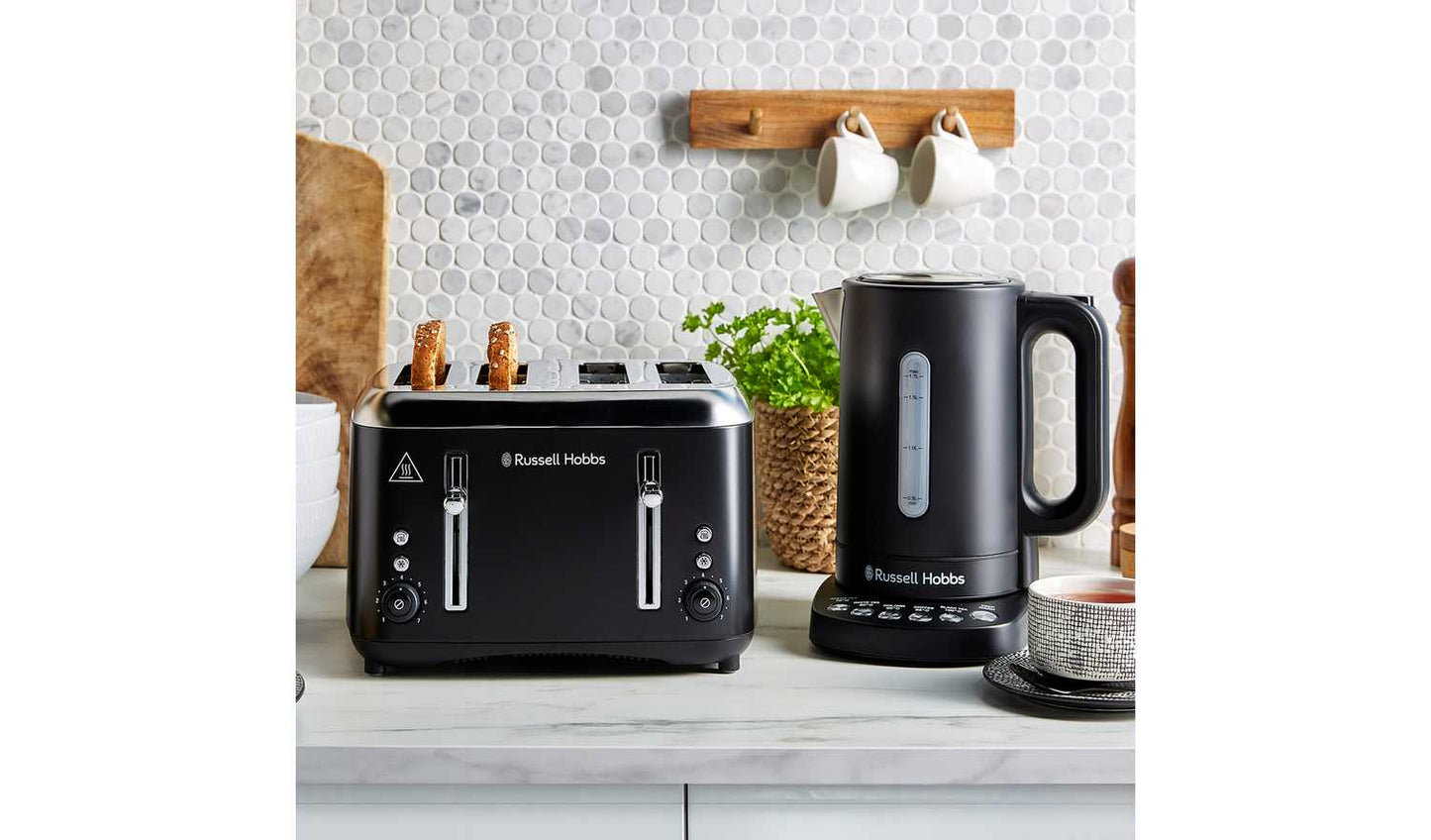 Russell Hobbs Addison Matte Black 4 Slice Toaster 27740