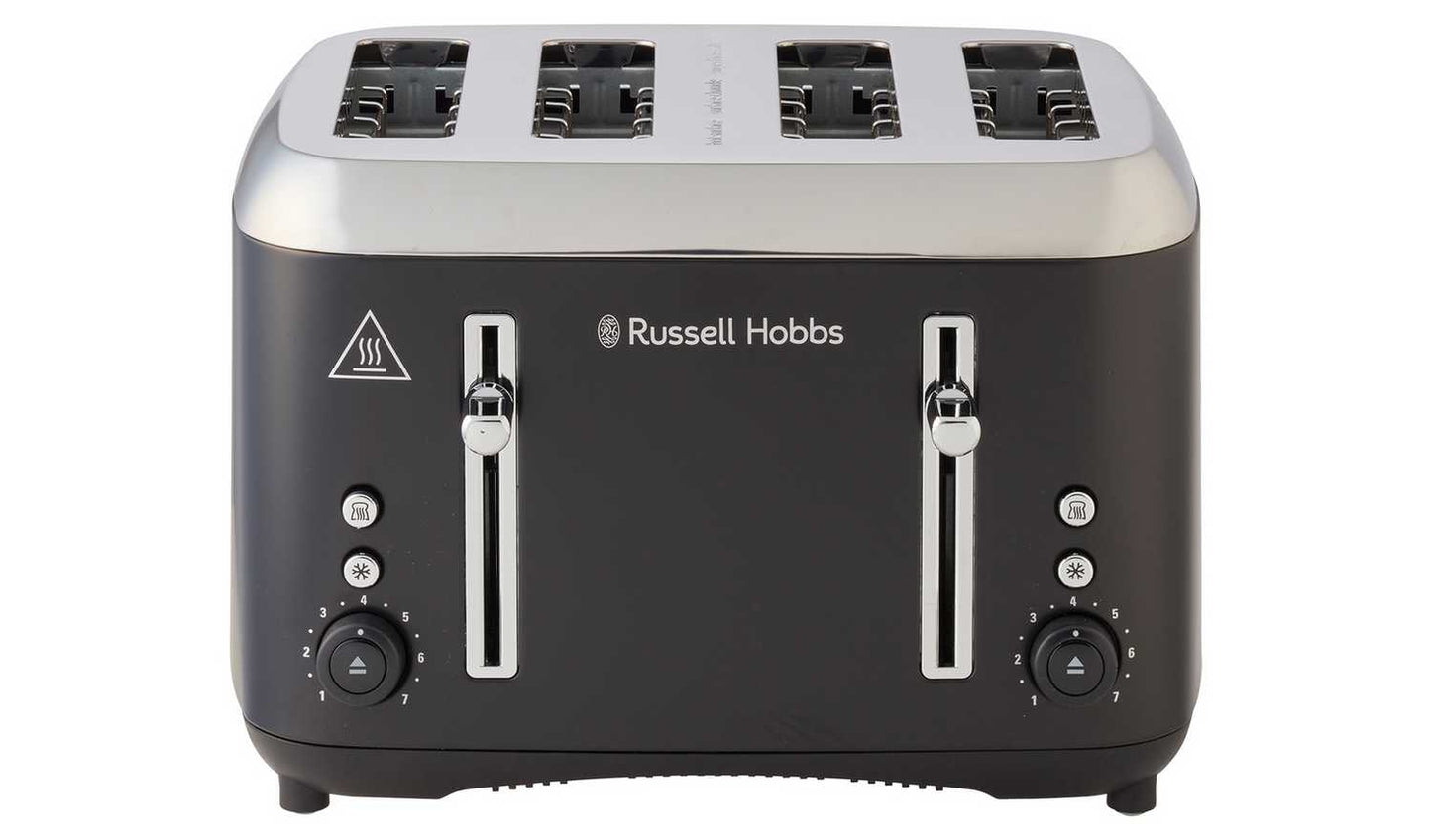 Russell Hobbs Addison Matte Black 4 Slice Toaster 27740