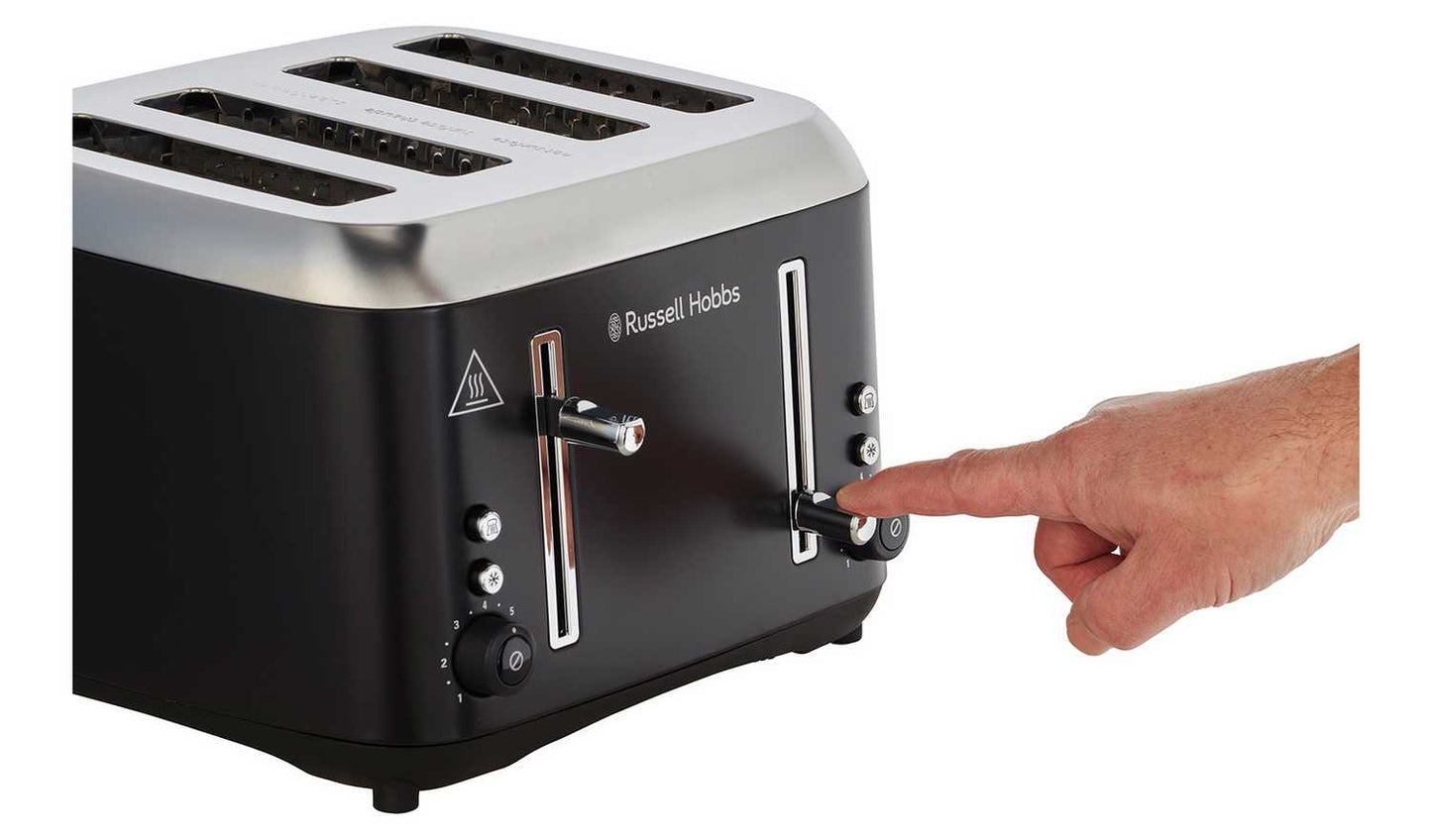 Russell Hobbs Addison Matte Black 4 Slice Toaster 27740