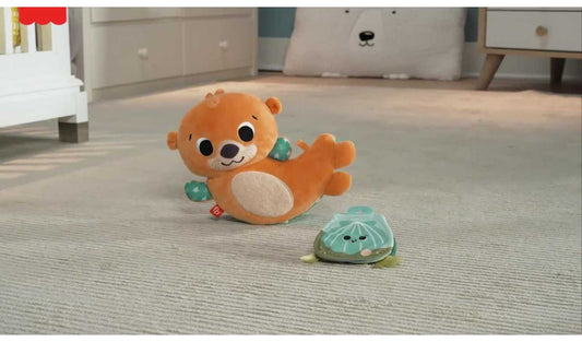 Fisher-Price 2in1 Rockin' Tummy Time Otter Plush Sensory Toy
