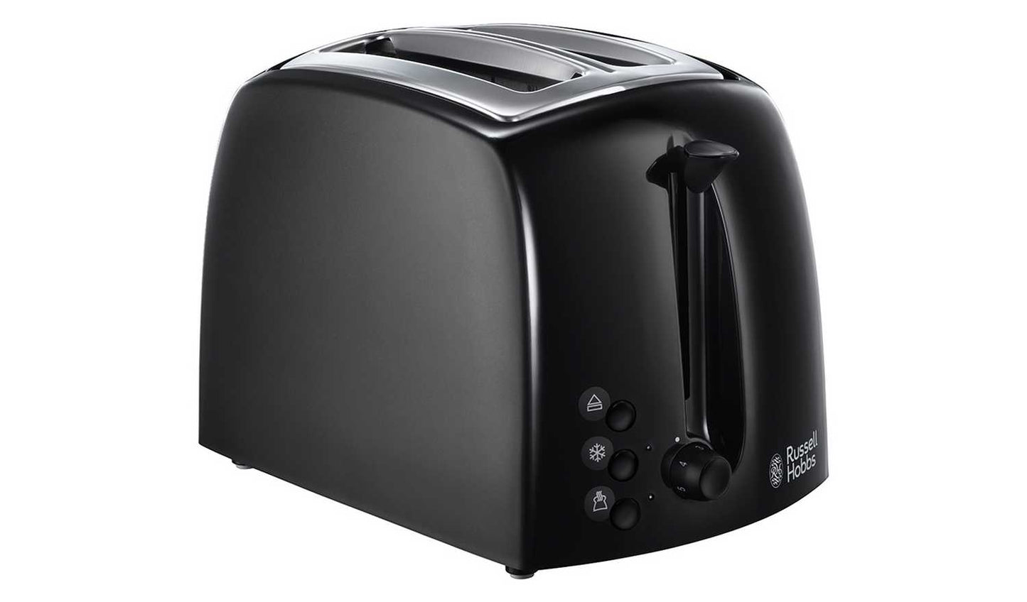 Russell Hobbs Textures 2 Slice Black Plastic Toaster 21641