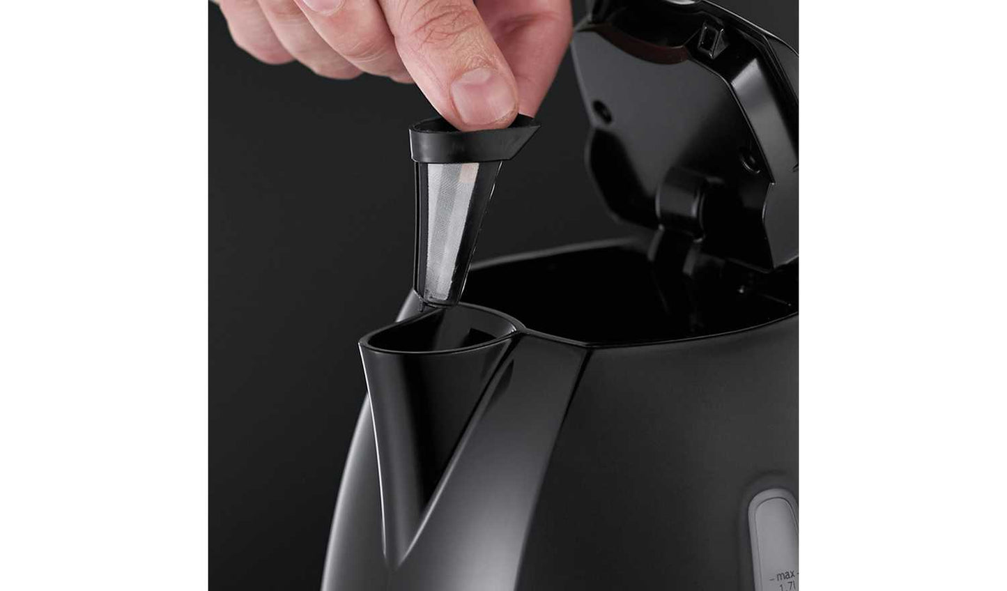 Russell Hobbs Textures Black Plastic Kettle 21271