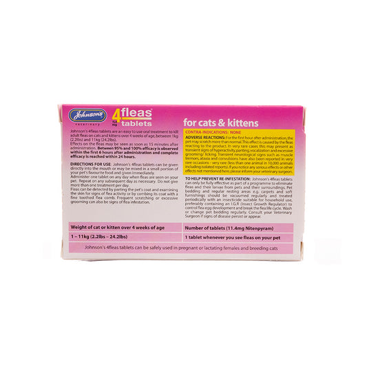 Johnsons 4fleas Tablets for Cats & Kittens 6 Tablets