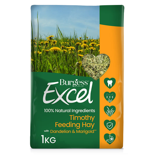 Burgess Excel Timothy Feeding Hay Dandelion & Marigold 1kg