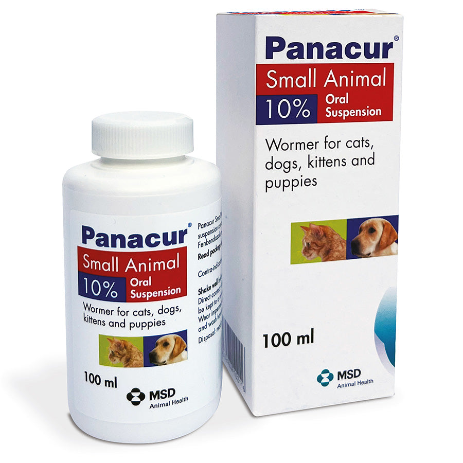 Panacur Worming 10% Oral Suspension Cats, Kittens, Dogs & Puppies 100ml
