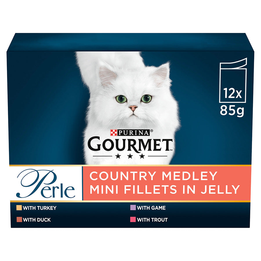 Gourmet Perle Wet Adult Cat Food Country Medley 12x85g