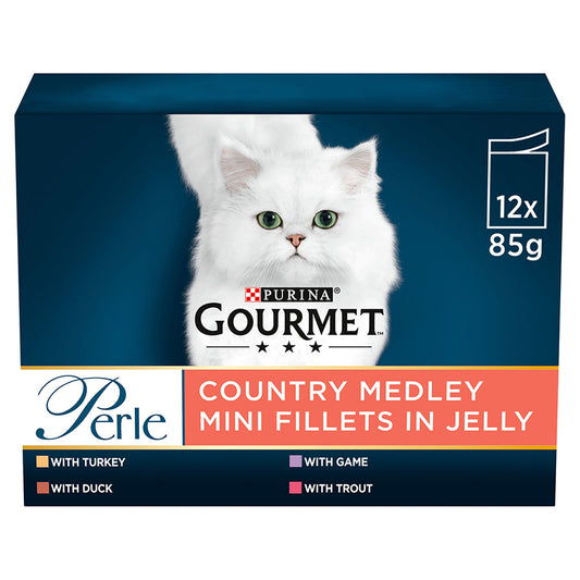 Gourmet Perle Wet Adult Cat Food Country Medley 12x85g